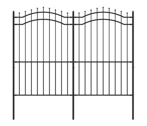 Sodo Tvora Su Iešmeliu, Juoda, 239X175 cm Milteliniu Būdu Dažytas Plienas
