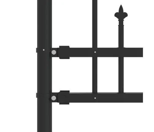 Sodo Tvora Su Iešmeliais, Juoda, 240X75 cm Milteliniu Būdu Dažytas Plienas