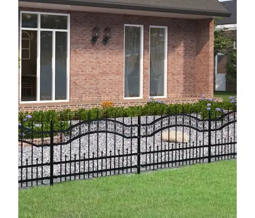 Sodo Tvora Su Iešmeliais, Juoda, 240X75 cm Milteliniu Būdu Dažytas Plienas