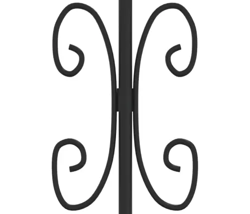 Sodo Tvora Su Iešmeliais, Juoda, 240X100cm Milteliniu Būdu Dažytas Plienas