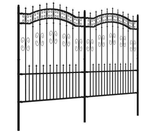 Sodo Tvora Su Iešmeliais, Juoda, 240X150cm Milteliniu Būdu Dažytas Plienas