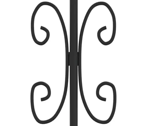 Aiavärav Odaotsaga, Must, 103 X 75 cm Pulbervärvitud Teras