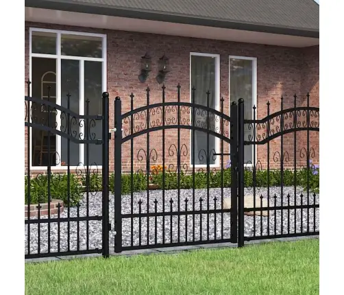 Aiavärav Odaotsaga, Must, 103 X 100 cm Pulbervärvitud Teras