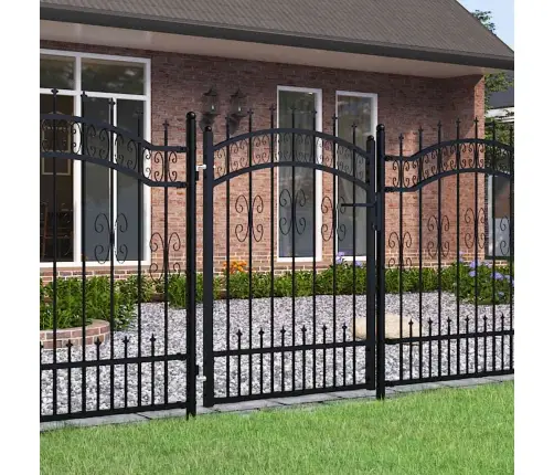 Aiavärav Odaotsaga, Must, 103 X 125 cm Pulbervärvitud Teras