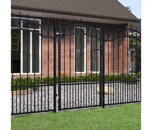 Aiavärav Odaotsaga, Must, 103 X 150 cm Pulbervärvitud Teras