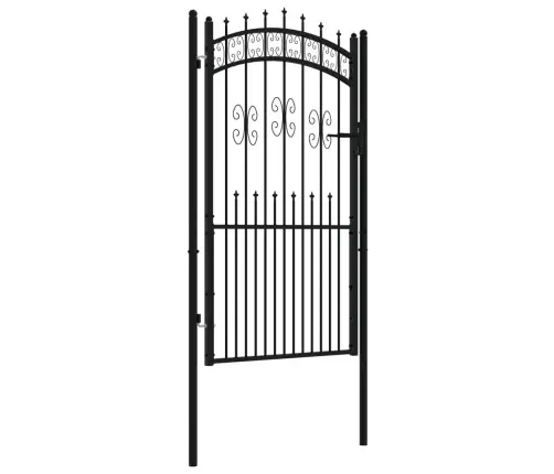 Žoga Vārti Ar Šķēpa Formas Augšdaļu, Melni, 103X175 Cm, Pulverkrāsots Tērauds Vidaxl