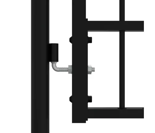 Žoga Vārti Ar Šķēpa Formas Augšdaļu, Melni, 305X100 Cm, Pulverkrāsots Tērauds Vidaxl