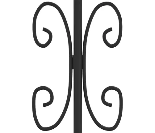 Žoga Vārti Ar Šķēpa Formas Augšdaļu, Melni, 305X150 Cm, Pulverkrāsots Tērauds Vidaxl