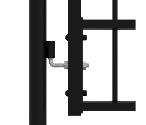 Žoga Vārti Ar Šķēpa Formas Augšdaļu, Melni, 406X75 Cm, Pulverkrāsots Tērauds Vidaxl