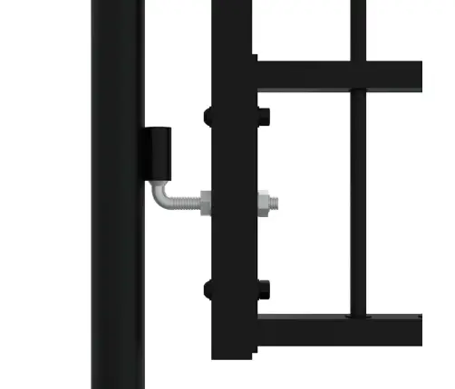 Žoga Vārti Ar Šķēpa Formas Augšdaļu, Melni, 406X100 Cm, Pulverkrāsots Tērauds Vidaxl