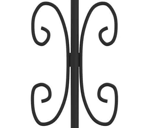 Žoga Vārti Ar Šķēpa Formas Augšdaļu, Melni, 406X100 Cm, Pulverkrāsots Tērauds Vidaxl