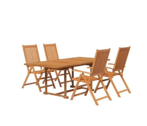 Sodo Valgomojo Komplektas, 5 Dalių, Akacijos Medienos Masyvas, 150-200 Cm