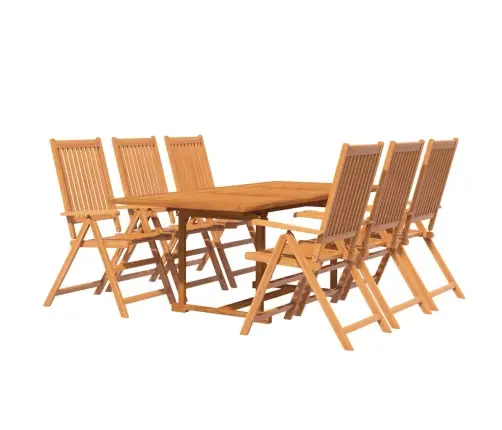 7-Osaline Aiamööblikomplekt, Akaatsiapuit, 150-200 Cm