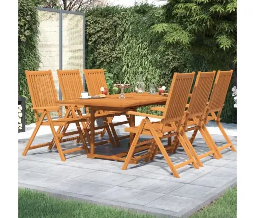 7-Osaline Aiamööblikomplekt, Akaatsiapuit, 150-200 Cm