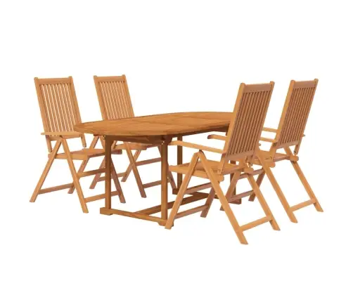 5-Osaline Aiamööbli Komplekt, Akaatsiapuit, 120-170 Cm