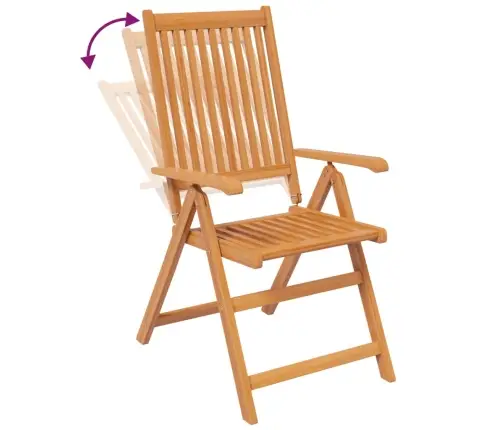 7-Osaline Aiamööblikomplekt, Akaatsiapuit, 120-170 Cm