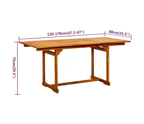 5-Daļīgs Dārza Mēbeļu Komplekts, Akācijas Masīvkoks Vidaxl