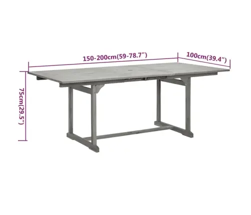 5-Osaline Aiamööbli Komplekt, Akaatsiapuit
