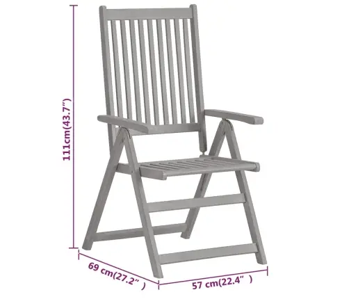 5-Osaline Aiamööbli Komplekt, Akaatsiapuit