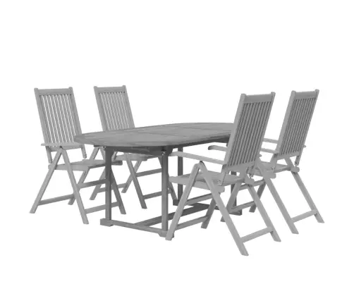 5-Daļīgs Dārza Mēbeļu Komplekts, Akācijas Masīvkoks Vidaxl