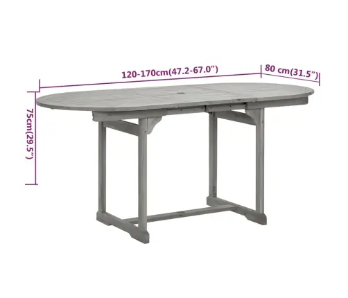 5-Daļīgs Dārza Mēbeļu Komplekts, Akācijas Masīvkoks Vidaxl