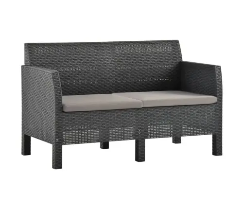 2-Daļīgs Dārza Mēbeļu Komplekts Ar Matračiem, Pp Pinums, Pelēks Vidaxl