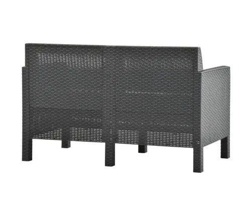 2-Daļīgs Dārza Mēbeļu Komplekts Ar Matračiem, Pp Pinums, Pelēks Vidaxl