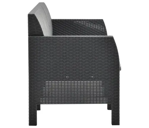 2-Daļīgs Dārza Mēbeļu Komplekts, Matrači, Pp Pinums, Pelēks Vidaxl