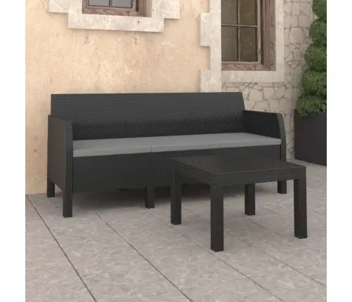 2-Daļīgs Dārza Mēbeļu Komplekts, Matrači, Pp Pinums, Pelēks Vidaxl