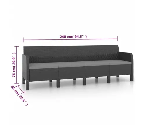 2-Daļīgs Dārza Mēbeļu Komplekts, Matrači, Pp Pinums, Pelēks Vidaxl