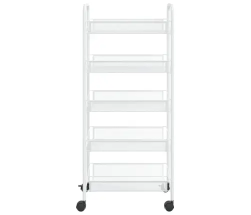 5-Līmeņu Virtuves Ratiņi, Balti, 46X26X105 Cm, Dzelzs Vidaxl