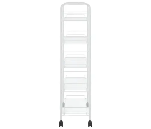 5-Līmeņu Virtuves Ratiņi, Balti, 46X26X105 Cm, Dzelzs Vidaxl