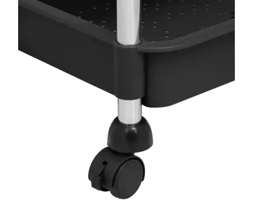 5-Līmeņu Virtuves Ratiņi, Melni, 42X29X128 Cm, Dzelzs, Abs Vidaxl