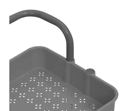 Virtuvės Vežimėlis, 3 Aukštų, Pilkas, 42X35X85cm Geležis/Abs