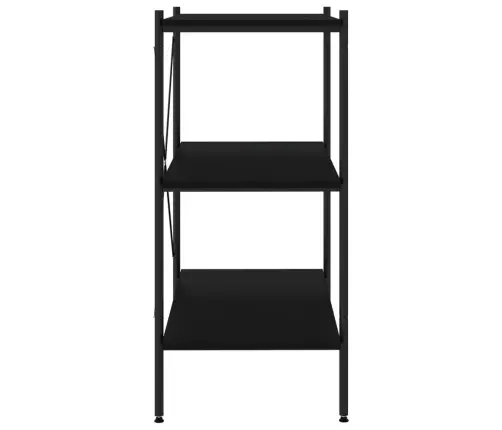 3-Līmeņu Plaukts, Melns, 80X40X92 Cm Vidaxl
