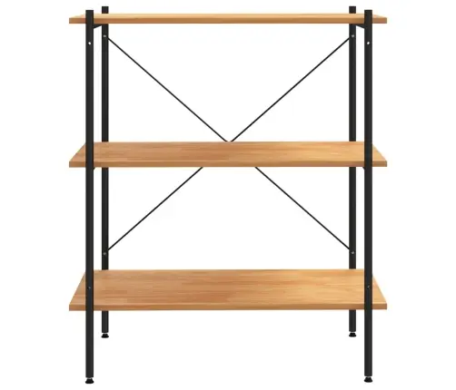 3-Korruseline Riiul, Must Ja Tamm, 80 X 40 X 92 Cm 3-Korruseline Riiul, Must Ja Tamm, 80 X 40 X 92 Cm