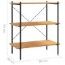 3-Korruseline Riiul, Must Ja Tamm, 80 X 40 X 92 Cm 3-Korruseline Riiul, Must Ja Tamm, 80 X 40 X 92 Cm