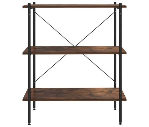 3-Līmeņu Plaukts, Melns, Dabīga Krāsa, 80X40X92 Cm Vidaxl