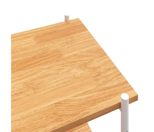 3-Līmeņu Plaukts, Balts, Ozolkoka, 80X40X92 Cm Vidaxl