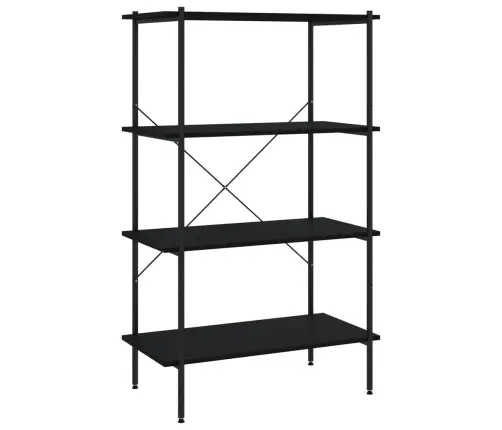 4-Tasandiline Riiuliosa, Must, 80 X 40 X 130 Cm