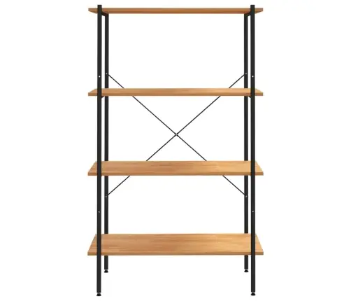4-Līmeņu Plaukts, Melns, Ozolkoka, 80X40X130 Cm Vidaxl
