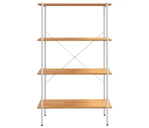 4-Līmeņu Plaukts, Balts, Ozolkoka, 80X40X130 Cm Vidaxl