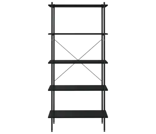 5-Līmeņu Plaukts, Melns, 80X40X163 Cm Vidaxl