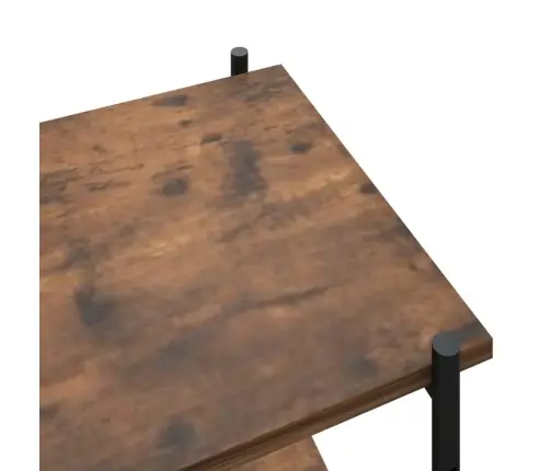 5-Līmeņu Plaukts, Melns, Dabīga Krāsa, 80X40X163 Cm Vidaxl