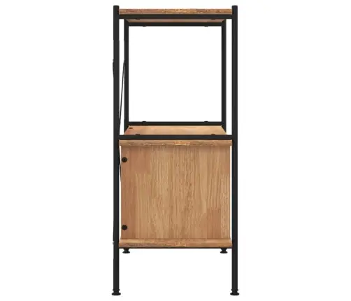 3-Korruseline Riiul Kapiga, 80 X 40 X 92 cm Teras Ja Tehispuit