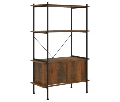 Lentyna Su Spintele, 4 Aukštų, 80X40X130cm Plienas Ir Mediena