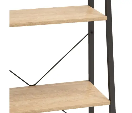 3-Līmeņu Plaukts, Gaiši Brūns Un Melns, 56X35X108 Cm Vidaxl