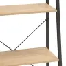 3-Līmeņu Plaukts, Gaiši Brūns Un Melns, 56X35X108 Cm Vidaxl