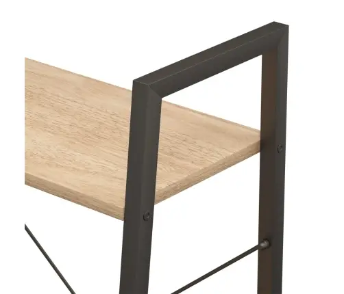 3-Līmeņu Plaukts, Gaiši Brūns Un Melns, 56X35X108 Cm Vidaxl