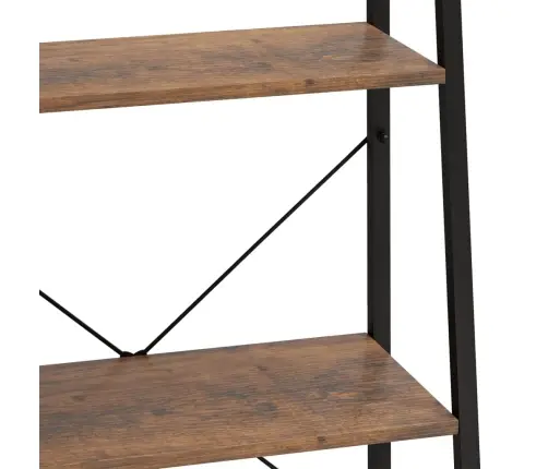 3-Līmeņu Plaukts, Tumši Brūns Un Melns, 56X35X108 Cm Vidaxl